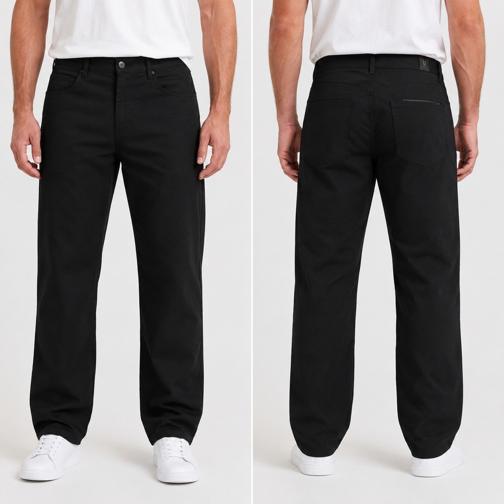 Vuori Meta Pants Mens 34x30 Black Technical Stretch 5-Pocket Trousers V430